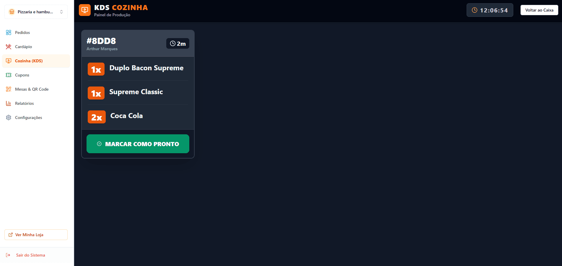Sistema de Pedidos e KDS